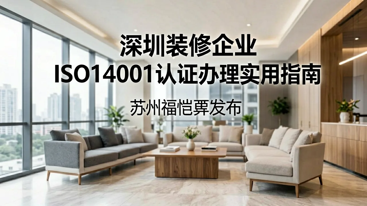 深圳装修企业ISO14001认证办理实用指南