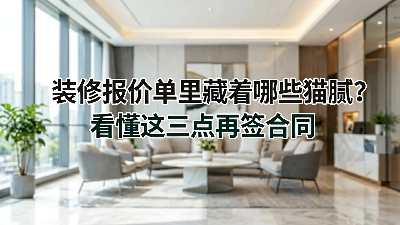 装修报价单里藏着哪些猫腻？看懂这三点再签合同